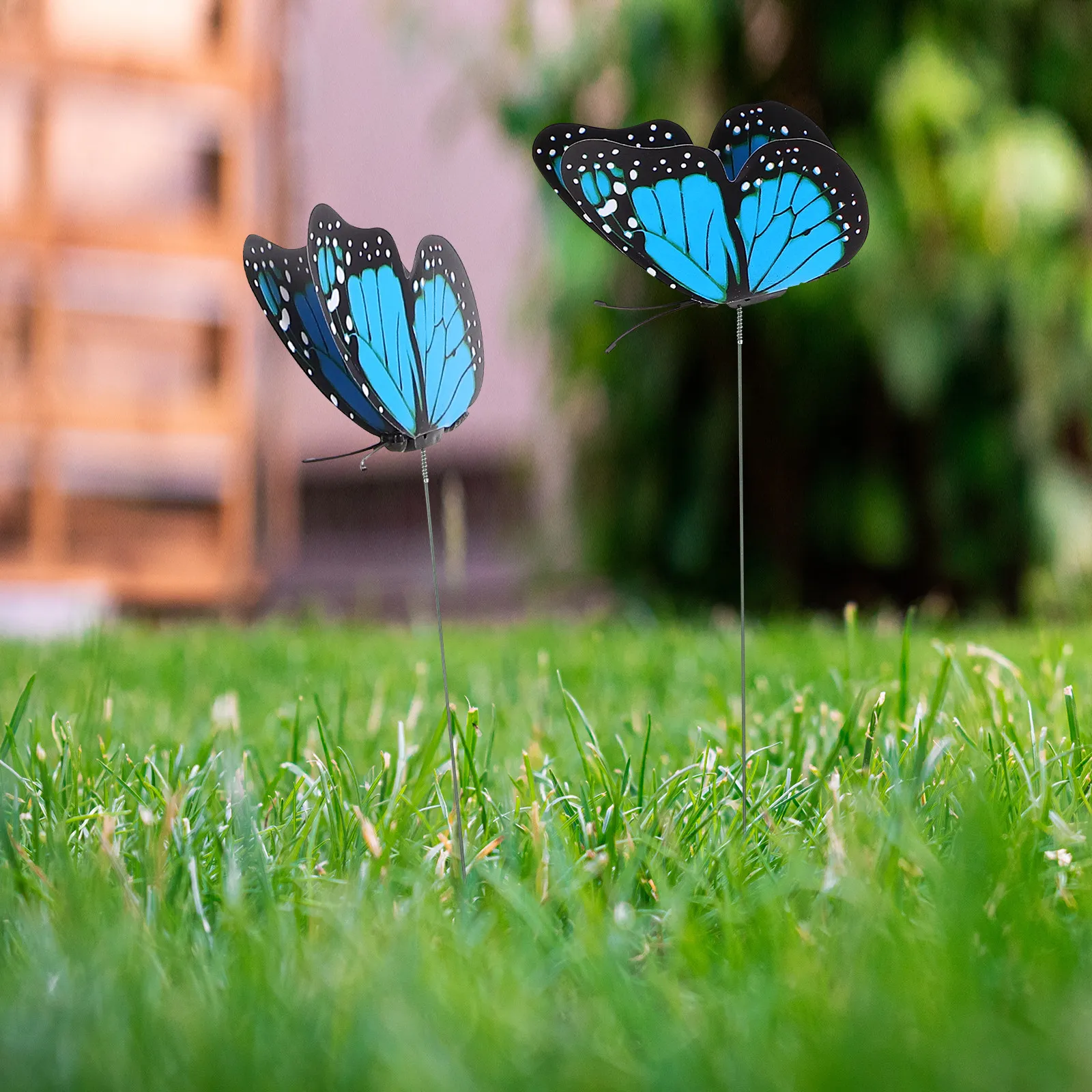 

24pcs PVC 9CM Butterfly 8 5CM Dragonfly Garden Stakes Outdoor Fence Flower Bed Decorations Durable Weather Resistant