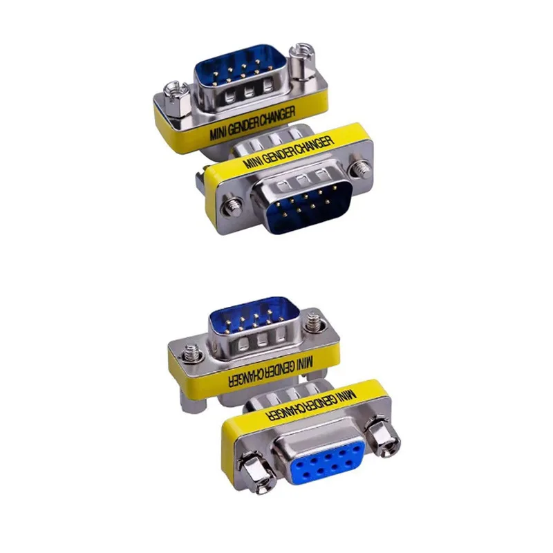 

MINI DB9 9 Female/Female/Male Gender Changer VGA Plug connector Adapter RS232 Serial Plug Connector