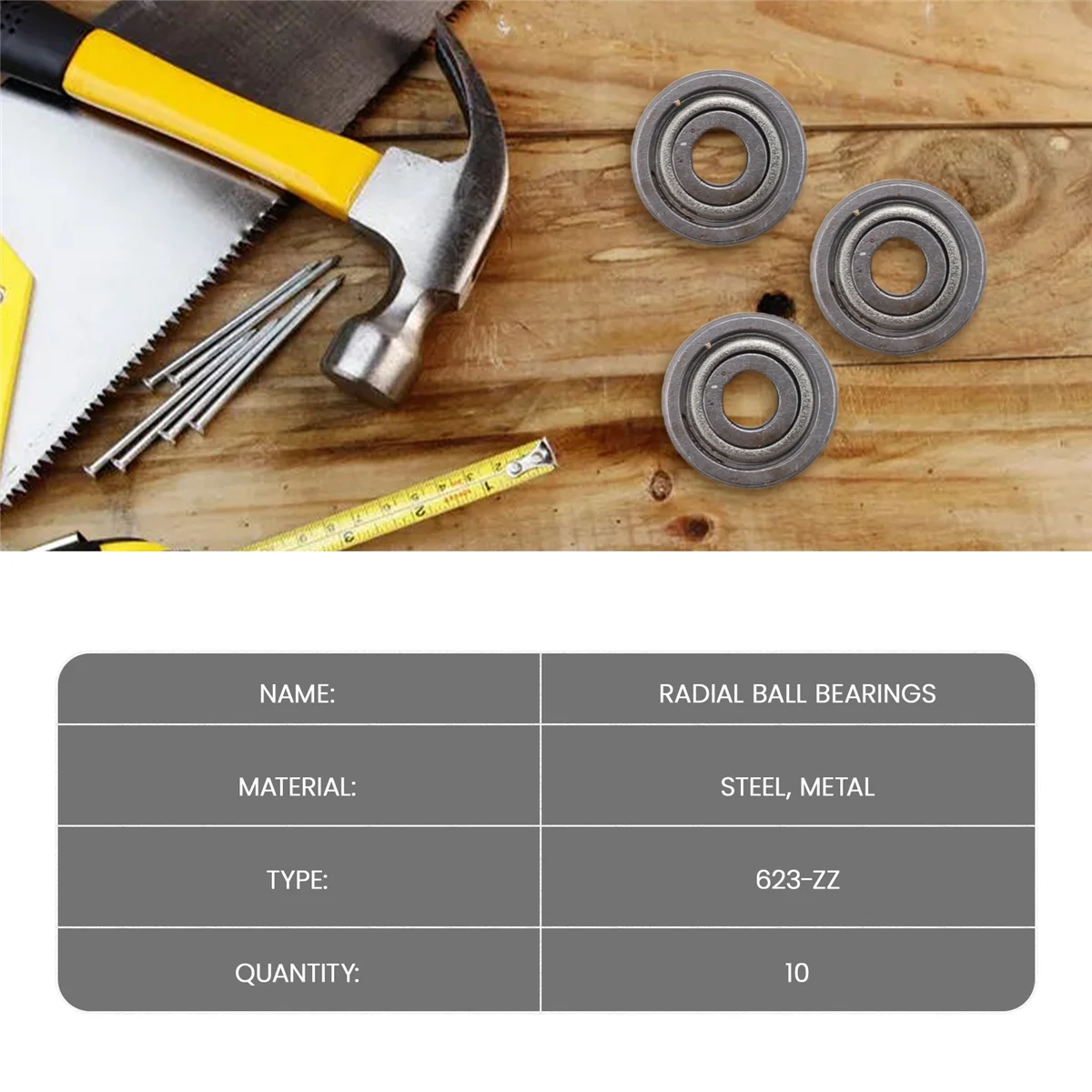 BAAA-10 шт. миниатюрные радиальные шарикоподшипники 623ZZ 3x10x4 мм для радиоуправляемого автомобиля Practico