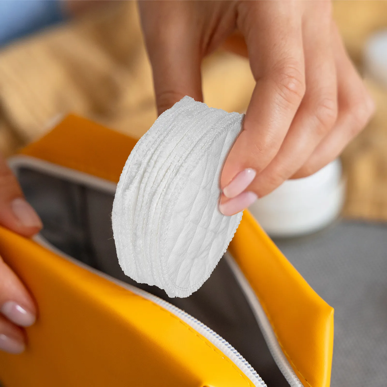 

12Pcs Washable Nursing Pads Reusable Leakproof Breathable Cotton Breast Pads Ultra Absorbent Soft Protective for Breastfeeding