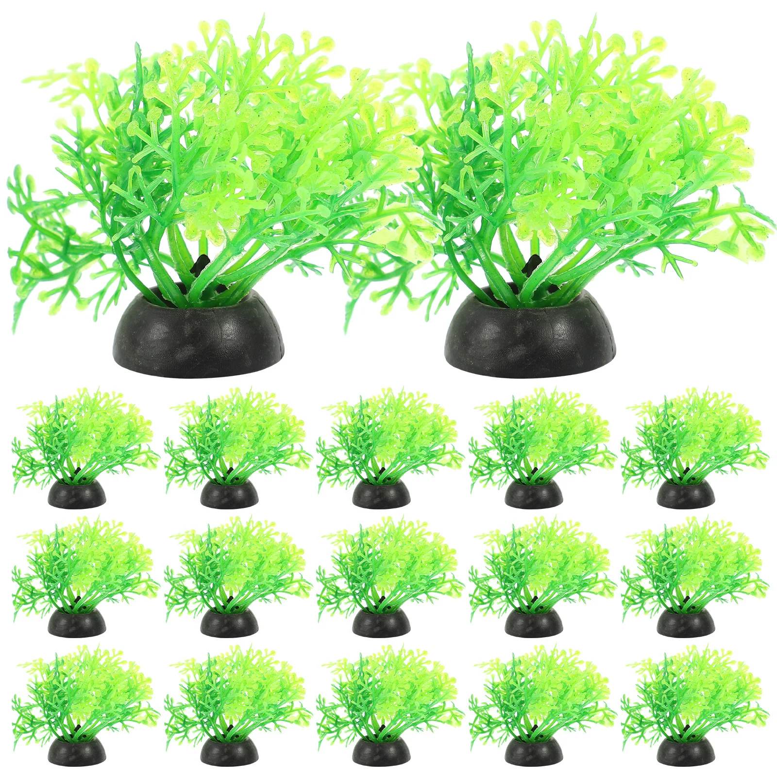 

20Pcs Plastic Fish Tank Plants Realistic Aquarium Decoration Thick Base Aquatic Grass Ornament for Betta Fish Aquarium Decor