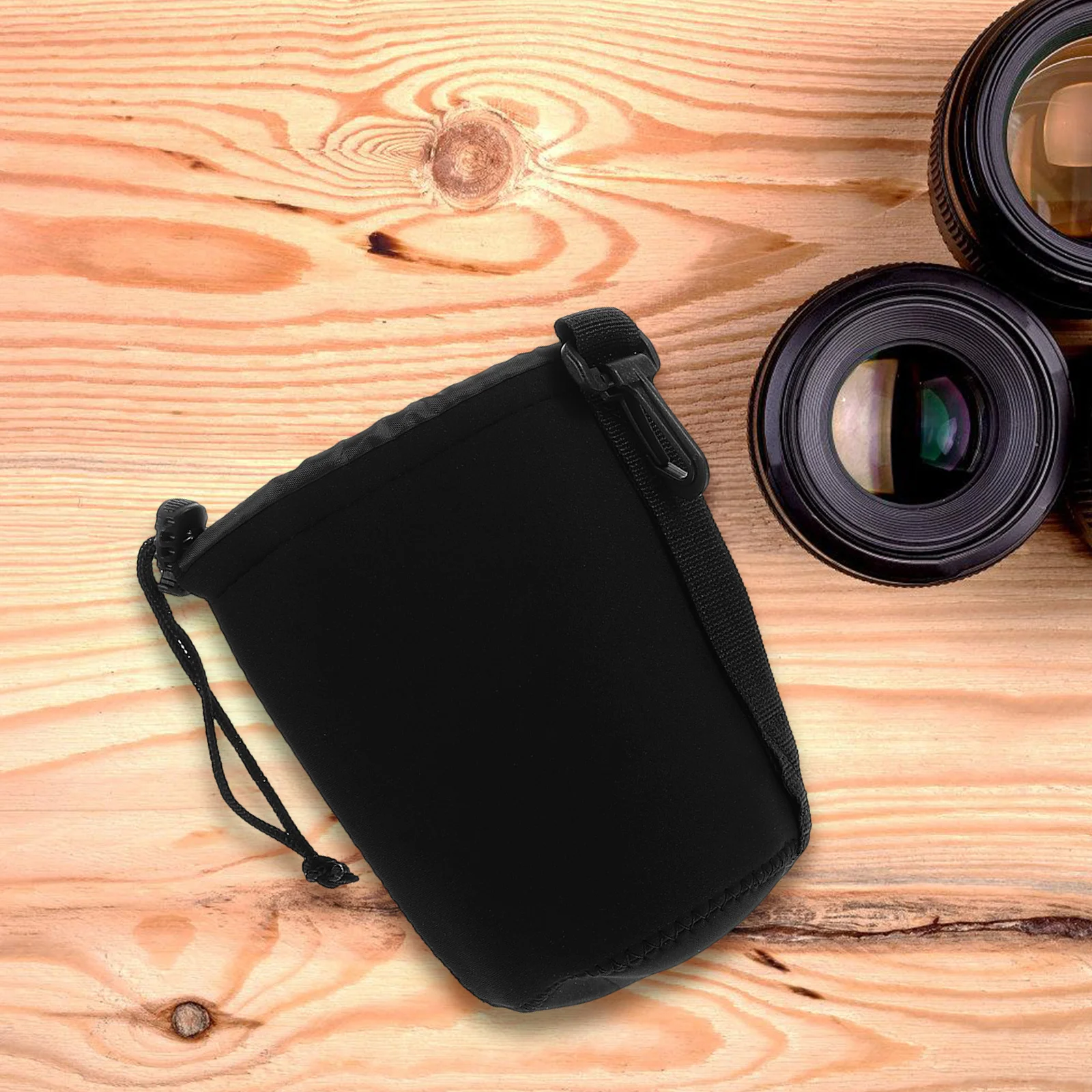 2Pcs Camera Lens Pouch Water-Resistant Protective Case Versatile Fit Multi-Functional Use for Photographers Compact Camera Case