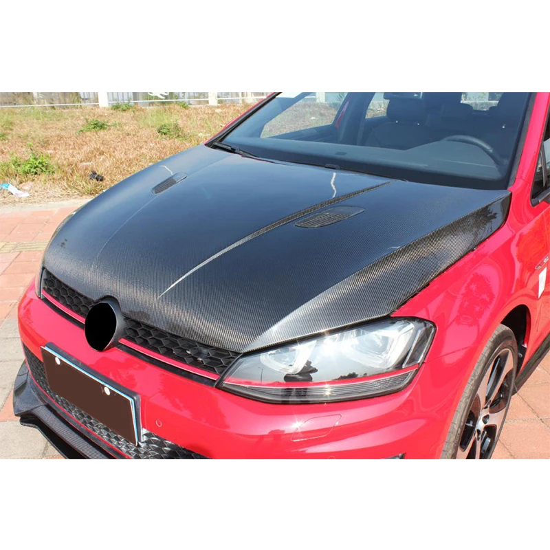 Carbon Fiber Front Engine Hood Bonnet Trunk Cover for Volkswagen VW Golf 7 VII MK7 Hatchback GTI R 2014-2017 Car Hood Cover FRP