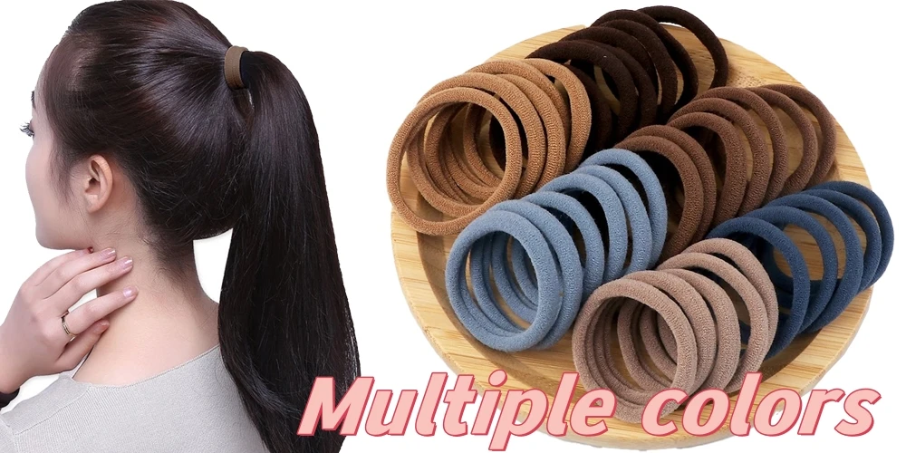 HOYOLS Morbido grande supporto per coda di cavallo per donne Fascette elastiche per capelli senza scivolamento e senza danni, fasce per capelli senza