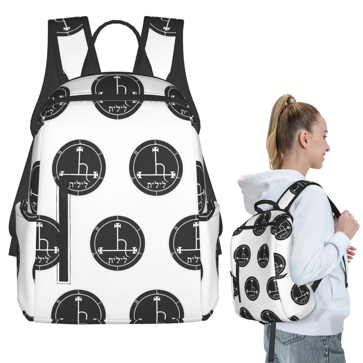 

Sigil Of Lilith Altar Cloth Backpack Student BookBag Kids School Bag Computer Shoulder Bags Boys Girls