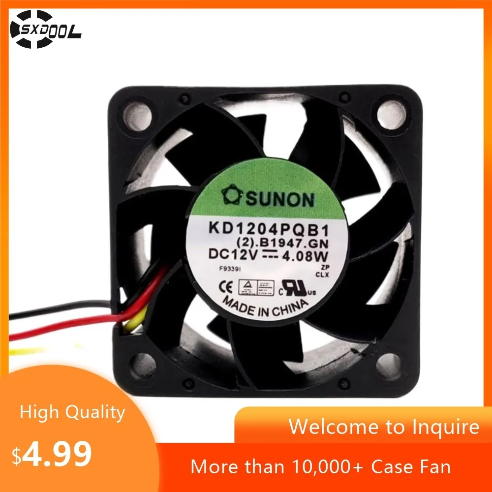 for SUNON KD1204PQB1 40mm 12V 4.08W High-Speed Cooling Fan Switches, Servers, Network Equipment