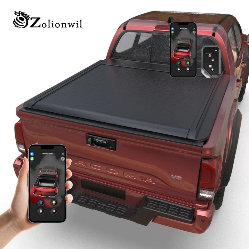 Zolionwil Electric Hard Low Profile Retractable Tonneau Cover For 2024-2025 Tacoma
