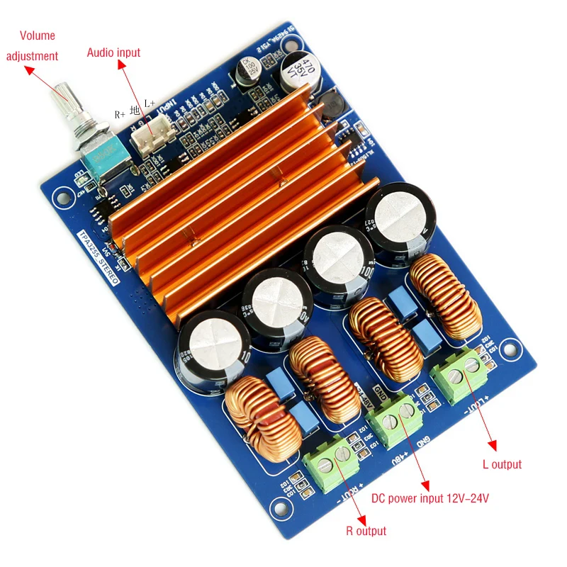 opzig TPA3255 digital power amplifier board dual channel 150W+150W HIFI Class D amplifier DIY household power amplifier