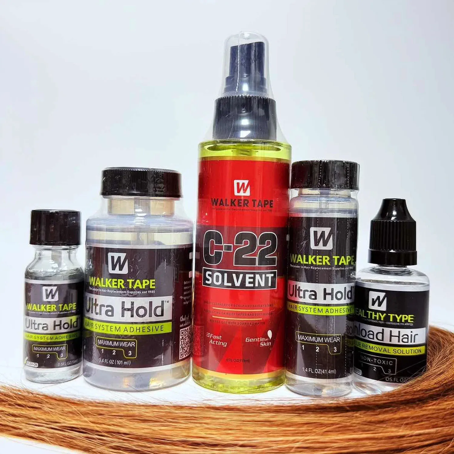 

0.5/1.4/3.4 FL OZ Ultra Hold Hair System Adhesive Maximun Wear 3 Walker Tape The Leader In Hair Replacement Supplles