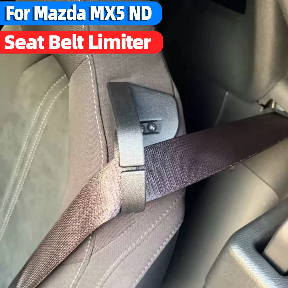 For Mazda MX5 ND Car Seat Belt Limiter Anti-Strangle Seat Belt Position Lowering Anchor Fixed Black Auto Interior Accessories