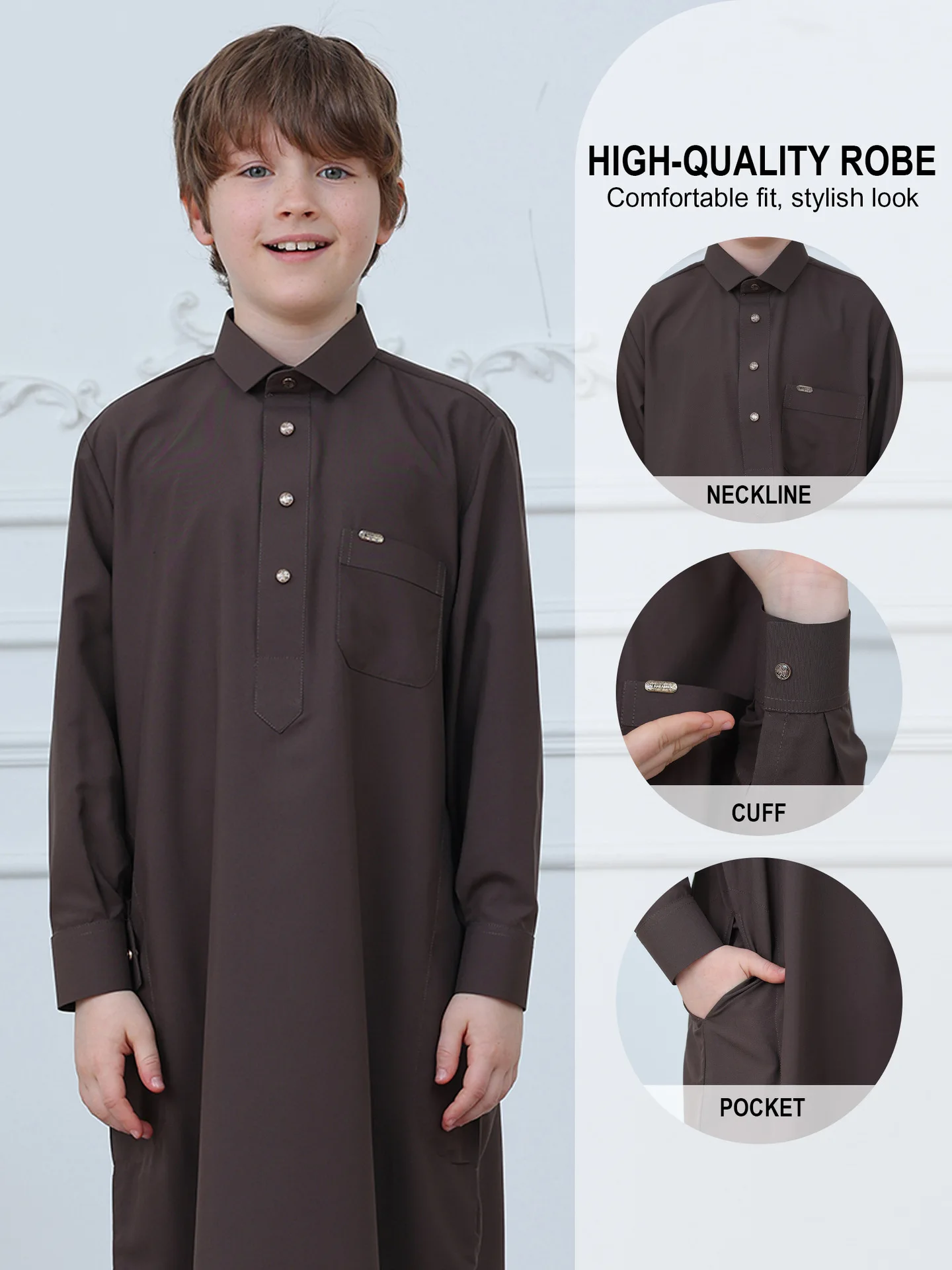 Muslim Kids Boys Jubba Thobe Saudi Robe - usage example