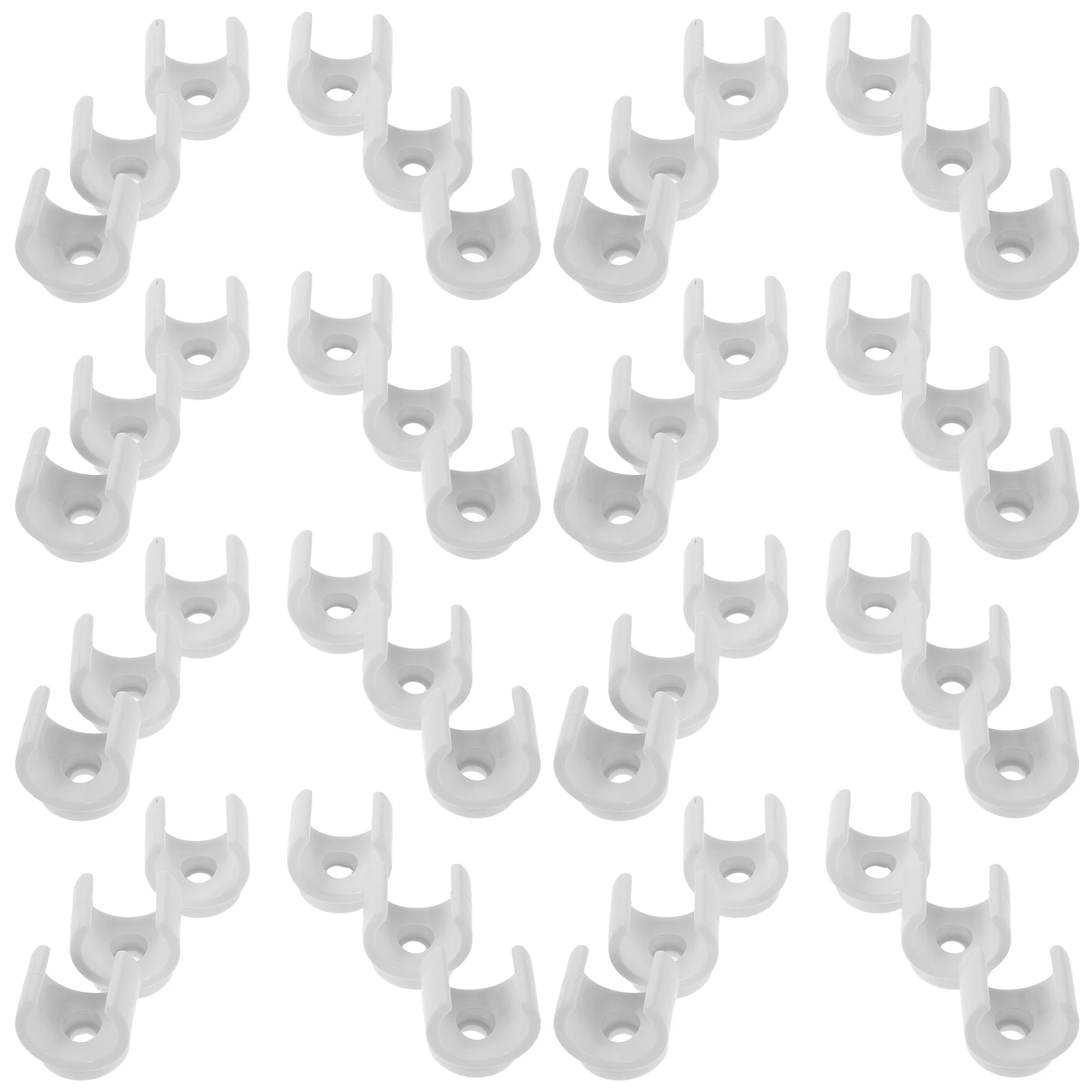 

100pcs Pvc Pipe Clamp U-Shaped Thickened Holder For Water Tubes Electrical Conduit Heavy Duty Plastic Suspension Clip