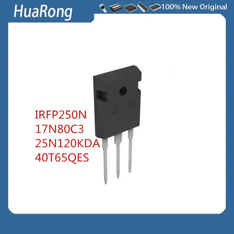 10Pcs/Lot    IRFP250N       30A  200V  17N80C3  25N120KDA   40T65QES TO-247