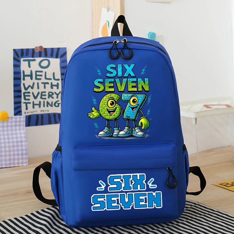 67 Six Seven Backpacks New Girls Boys Anime Printing Rucksack Student School Bags Women Men Outdoor Sports Travel Knapsack Gift