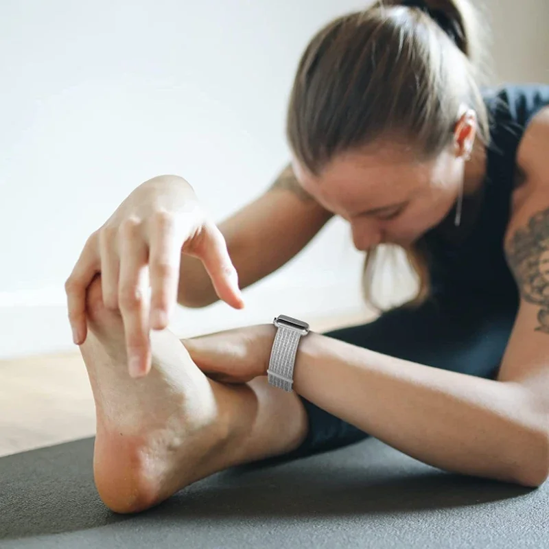 Нейлоновый ремешок для Apple Watch Ultra, ремешок 49 мм, 45 мм, 41 мм, 44 мм, 40 мм, 42 мм, регулируемый эластичный браслет iWatch SE Series 9 4 5 SE 6 7 8