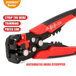 XIONGISOLAR Crimper Cable Cutter Adjustable Automatic Wire Stripper Multifunctional Stripping Crimping Pliers Terminal Hand Tool