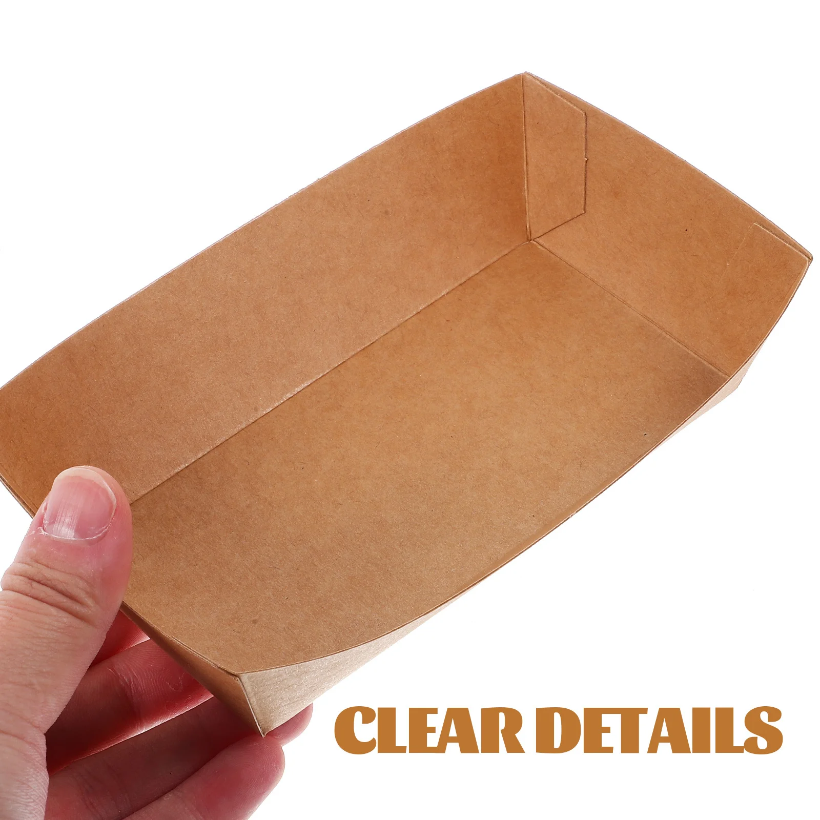 100Pcs Disposable Paper Food Boats Appetizer Plates Serving Trays Picnic Snack Party Food Plates Disposable Serving Trays