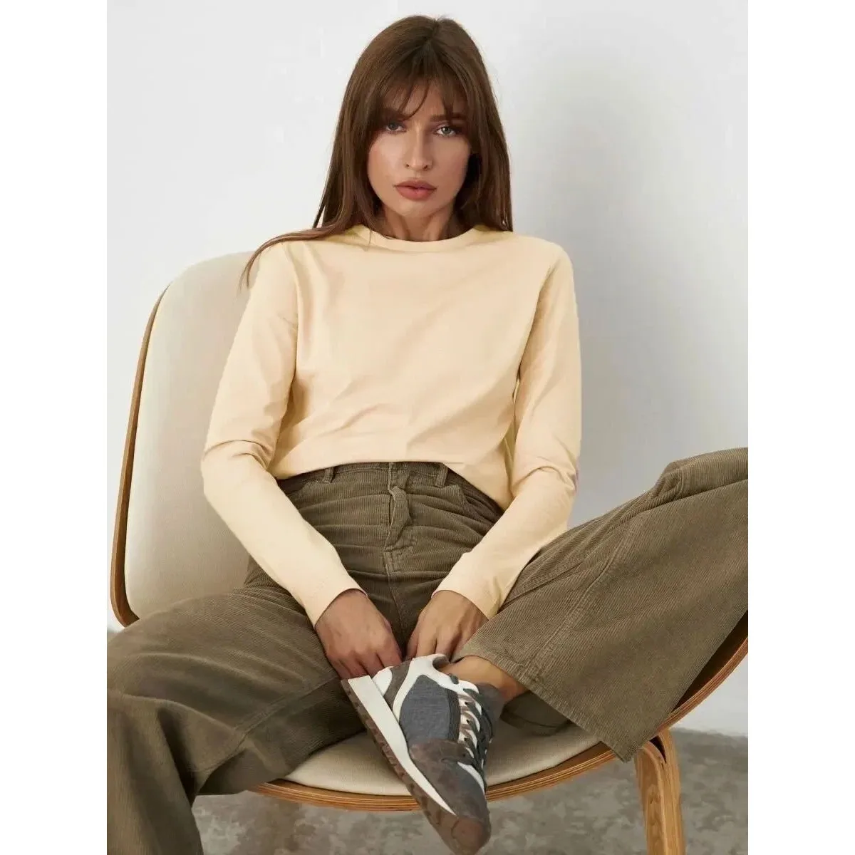 Cseta Fena Bornladies 00% Aodão Boti Moda Casual Confortável Respirável para Primavera e Outono