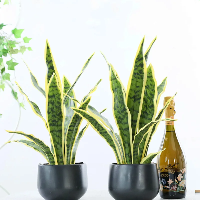 50-76CM Artificial Succulent Plants Tropical Fake Long Leaf Simulation Tiger Pilan Home Decoration Office Hotel Party Decor