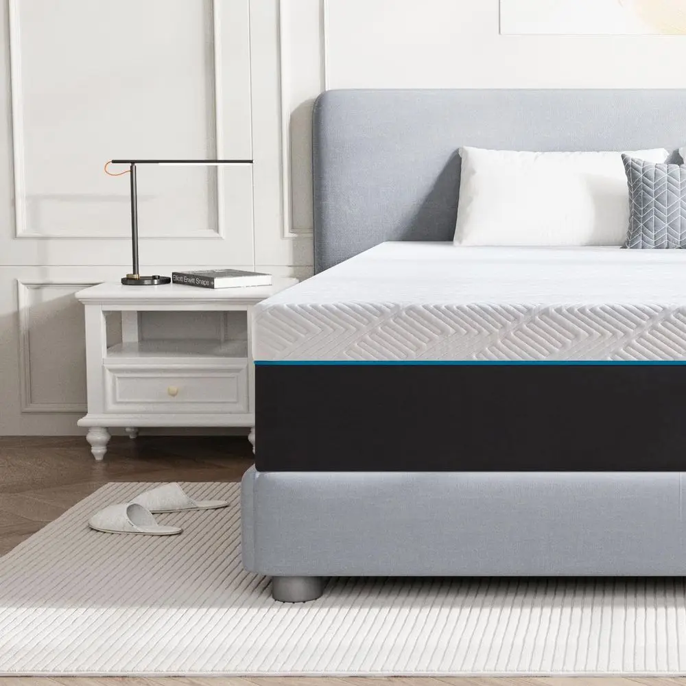 مرتبة إسفنجية ميموري فوم متوسطة الحجم مقاس 10 بوصة - تخفيف الضغط، نوم بارد، راحة مسامية، إعداد سهل (54 وات × 75 لتر) #5