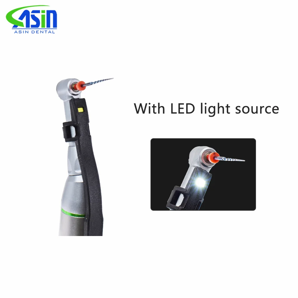 Dental Wireless Endo Motor Smart 9 Programs with LED Lamp and 16:1 Reduction Contra Angle Endodontic Instrument