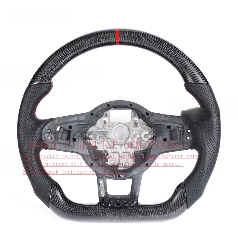 For Volkswagen Steering Wheel Horn Cover Full Leather Factory Style for 6 7 R Line Sharan Touran L Caravelle Multivan Horn Shell