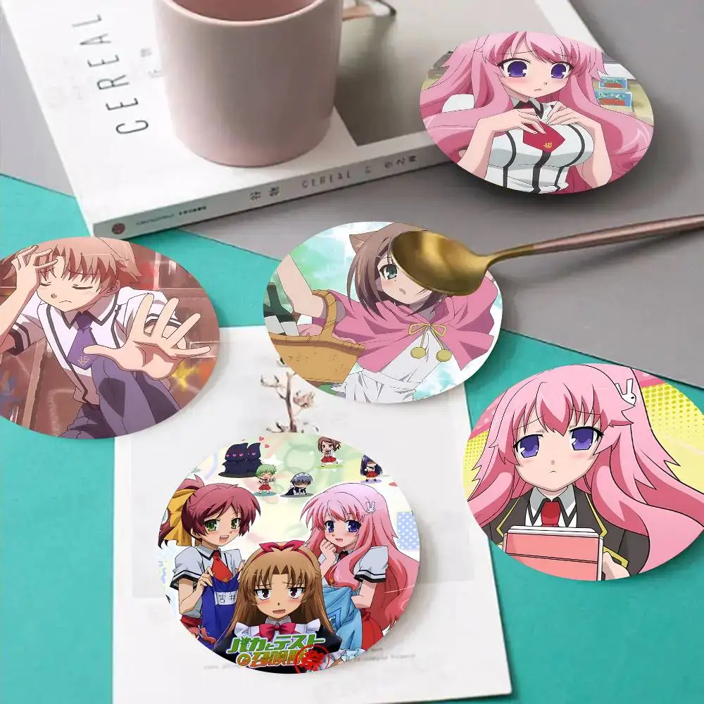 1pc Comedy Anime Baka Test Summon The Beasts Wooden Coaster Colour Printing Cup Mat Home Desk Decoration Gifts