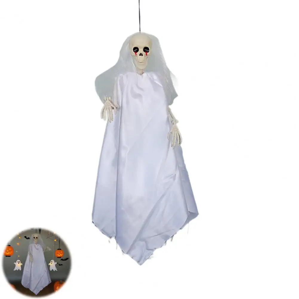 Halloween Ghost Figurine Spooky Ghost Bride Haunted House Prop Realistic Halloween Ghost Decoration with for Easy for Haunting