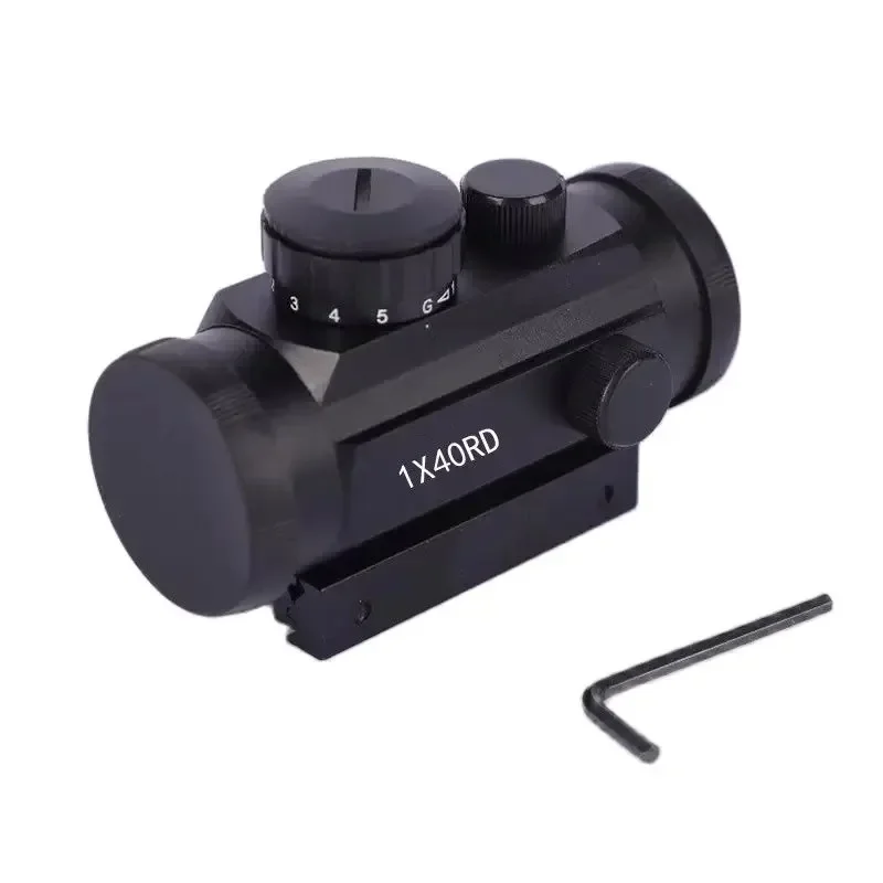 أحمر أخضر نقطة منعكس البصر 1X40 الجسم المعدني ريد دوت البصر أحمر أخضر اللون 5 مستوى مشرق صالح ل 11 مللي متر/20 مللي متر مسدس لعبة الملحقات