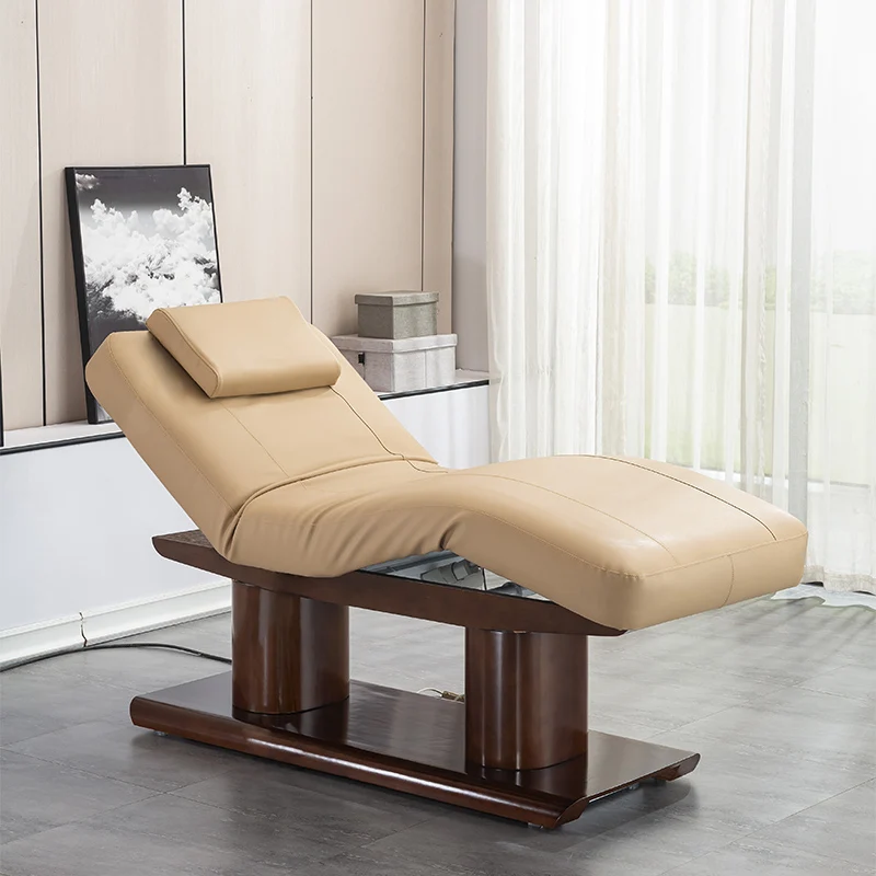 Modern Electric Facial Beauty Bed With Heating Waterproof PU Leather Adjustable For Beauty Salon Spa Wellness Center