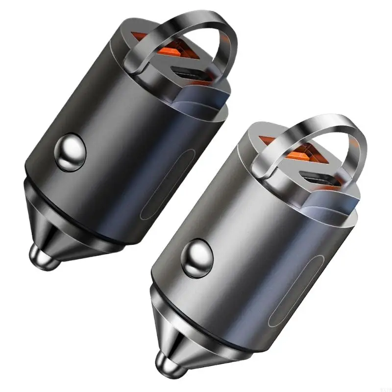 

Fast Car Quick Charging PD20W Phone USB Adapters 2 Port Cigarettes for Cellphone Navigations