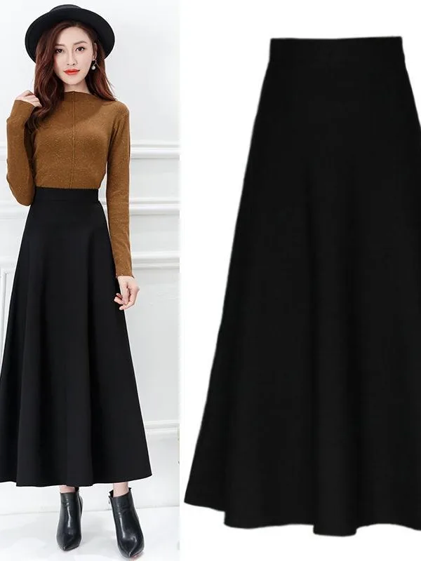 

Юбка, подчеркивающая фигуру, больших размеров, А-силуэт, скрывающая бедра, универсальная, стильная, удобная