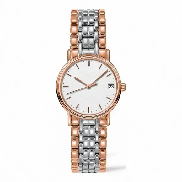 Luxe nieuwe dames automatische horloge mechanische horloges Rose goud Li zilver Rose goud witte wijzerplaat roestvrijstalen armband