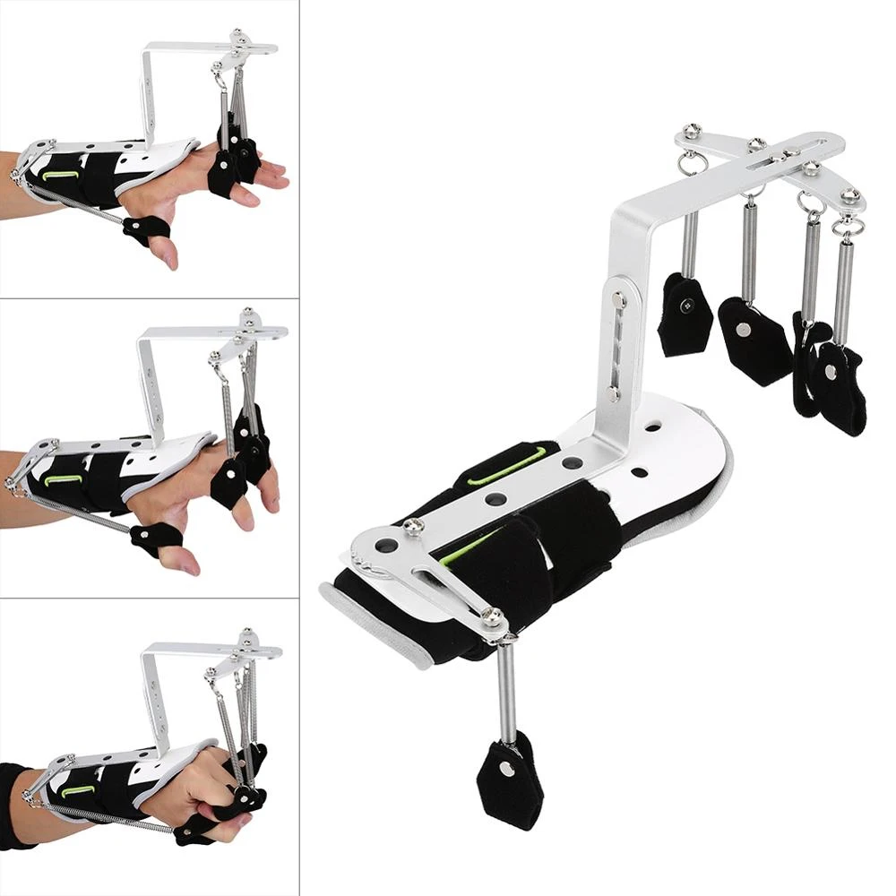 Adjustable Finger Splint Protection Orthotics Exerciser Stroke Hemiplegia Rehabilitation Cerebral Infarction Support Brace