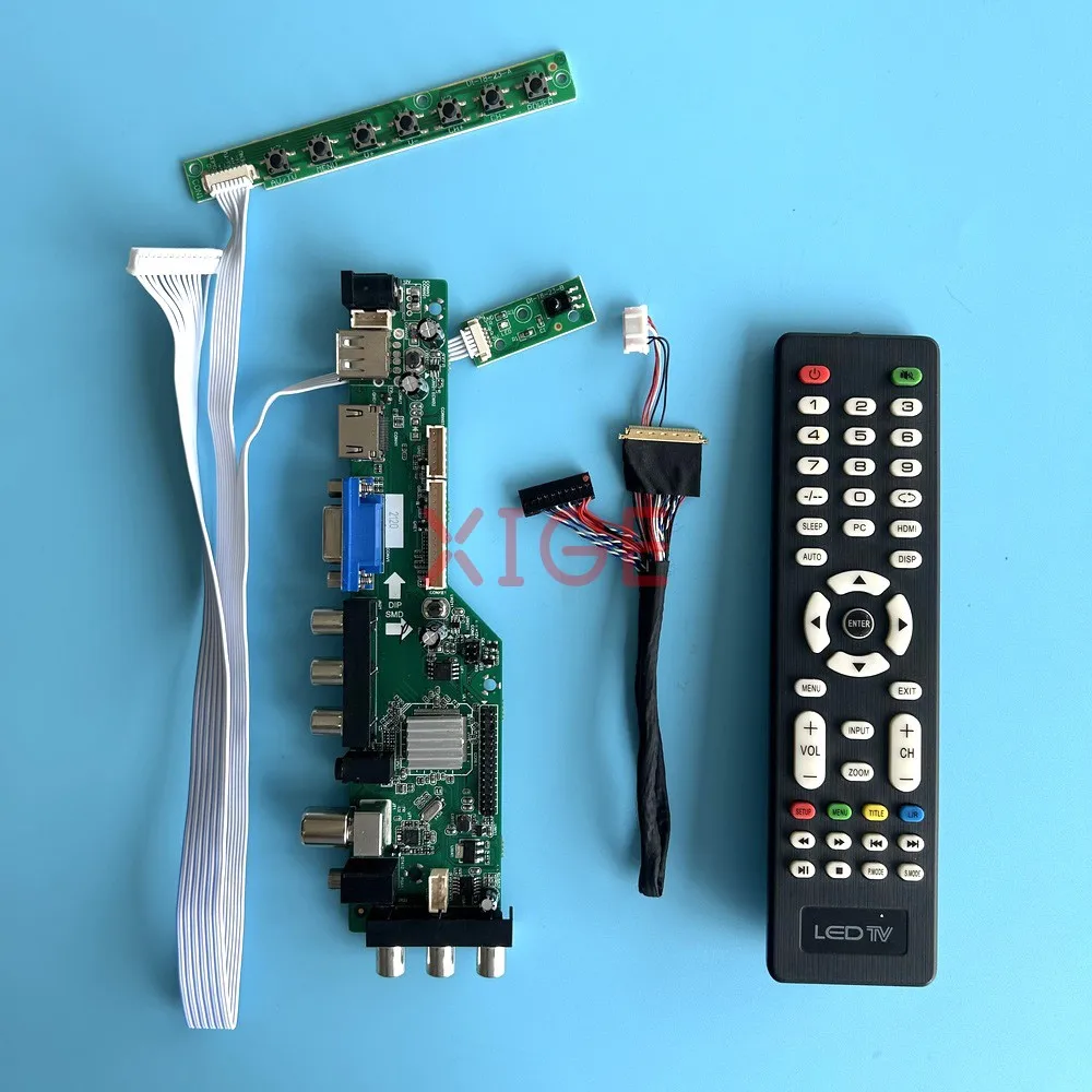 

Для LP140WH4-TLA1/TLB1/TLC1/TLN1 USB/DHMI/VGA/AV LVDS 40-контактный 14 "DVB-T/C 1366x768 контроллер экрана ноутбука плата драйвера DIY Kit