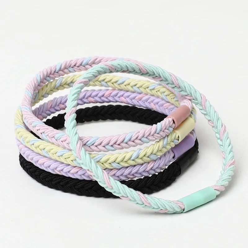 10Pcs Per Bag, Simple Hair Band, Basic Headband, Rubber Band, Hand-woven, Tied Hair, Braided Hair Rope