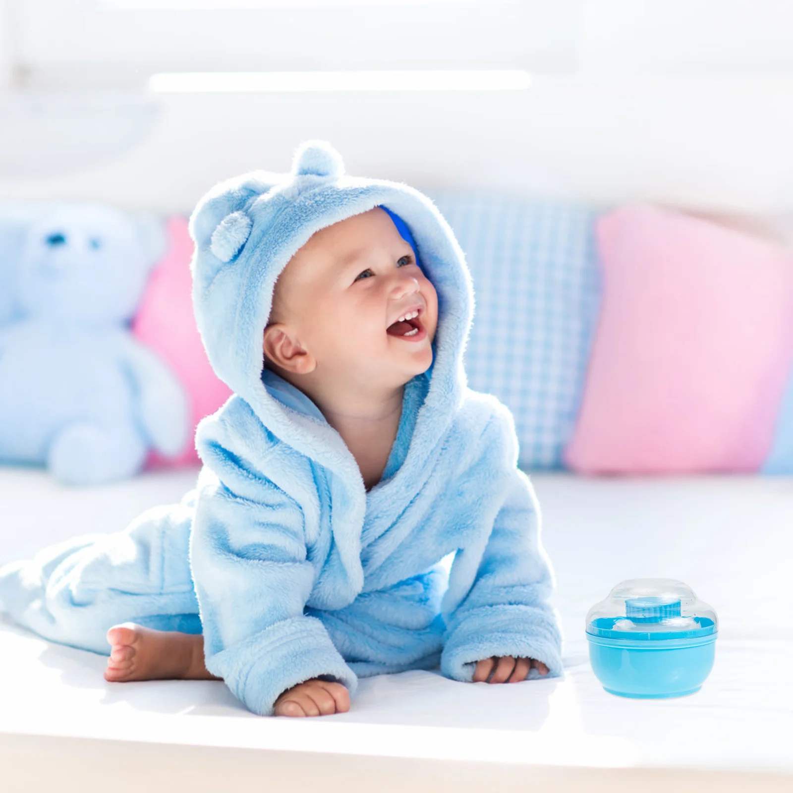 

2Sets Puff Apply Talcum Puff for Infant Skin After Bath Use Storage Container Soft