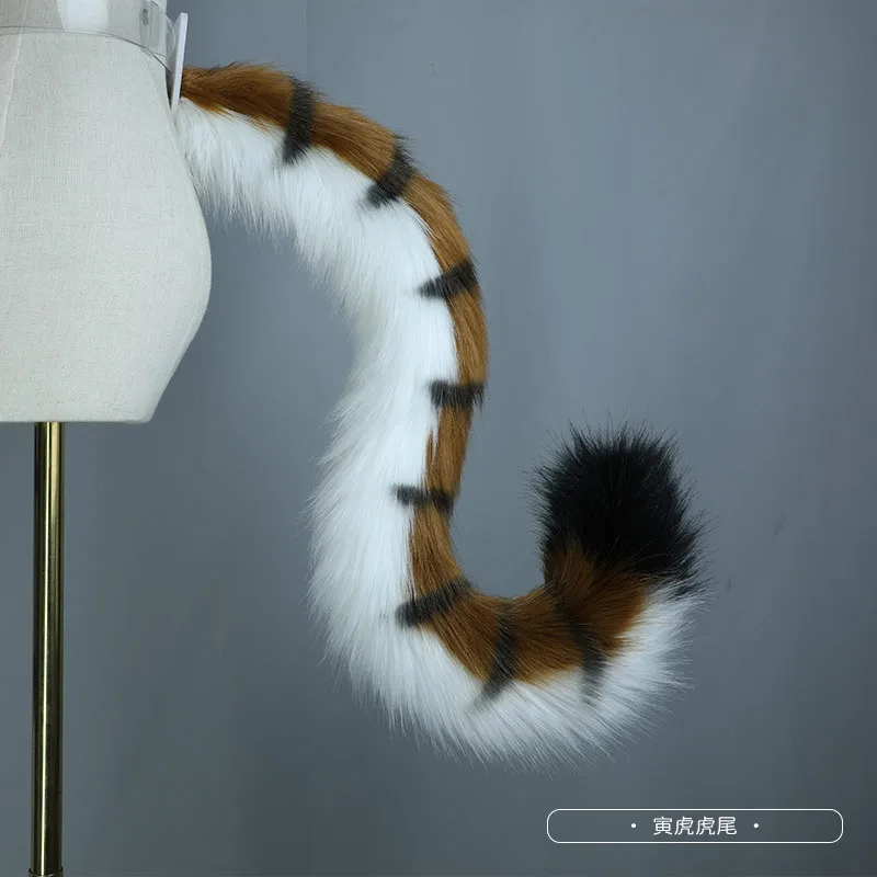 Simulated Animal Plush Ears And Tail Hand-made Yinhu Cat Suit Cosplay Dress Up Accessories Japanese Lolita Halloween Headwear