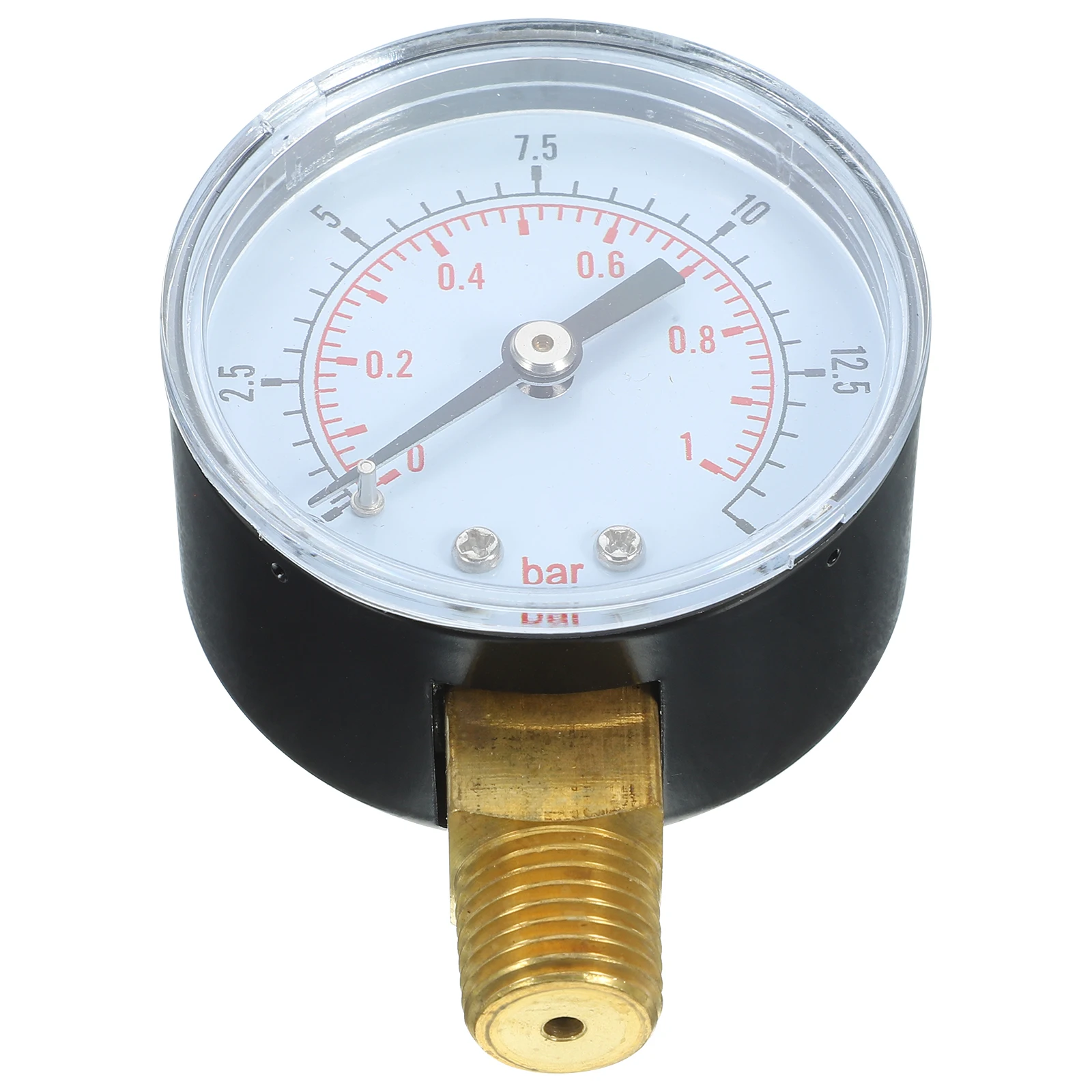 

50Mm Pressure Gauge 0-15 Psi 0-1 Bar Dual Scale Air Pressure Gauge For Compressed Air Npt Metal Case Mini Size