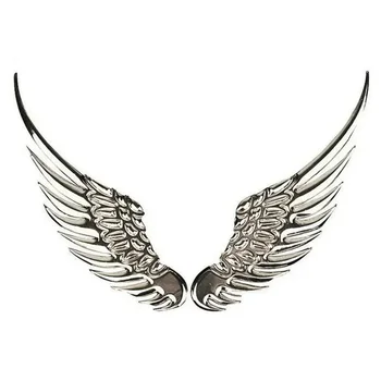 1 זוג רכב אוטומטי אופנוע גוף מדבקת 3D נשר מלאך כנפי תג סגנון ABS מדבקות כסף/זהב אביזרים חיצוניים