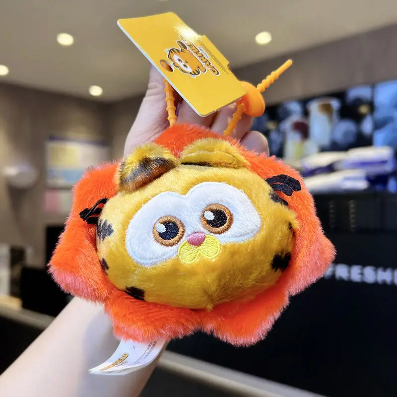 Kawaii Garfield Plush Toys Keychain Cartoon Backpack Pendant Soft Stuffed Doll Boy Girl Couple Birthday Gift Creative Peripheral