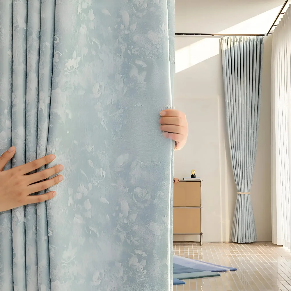 Elegant French-Inspired Jacquard Floral Plants Pattern Blackout Curtains for Living Room,Bedroom,and Sliding Glass Doors Decor