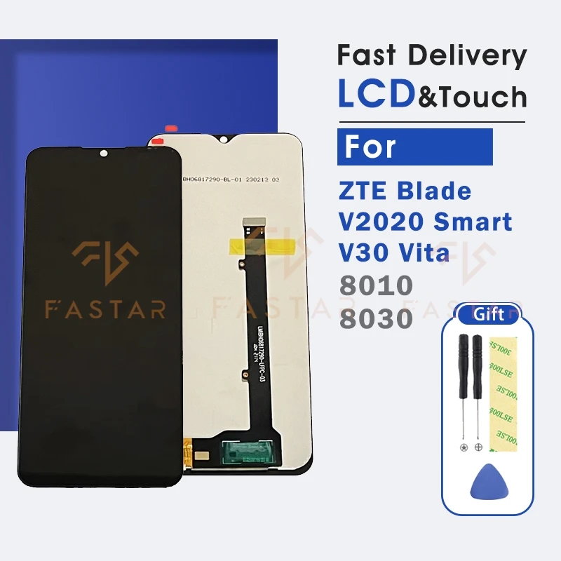 

8010 6.82"Tested For ZTE Blade V2020 Smart V30 Vita LCD 8010 8030 Display Touch Digitizer Assembly Replace Screen LCD