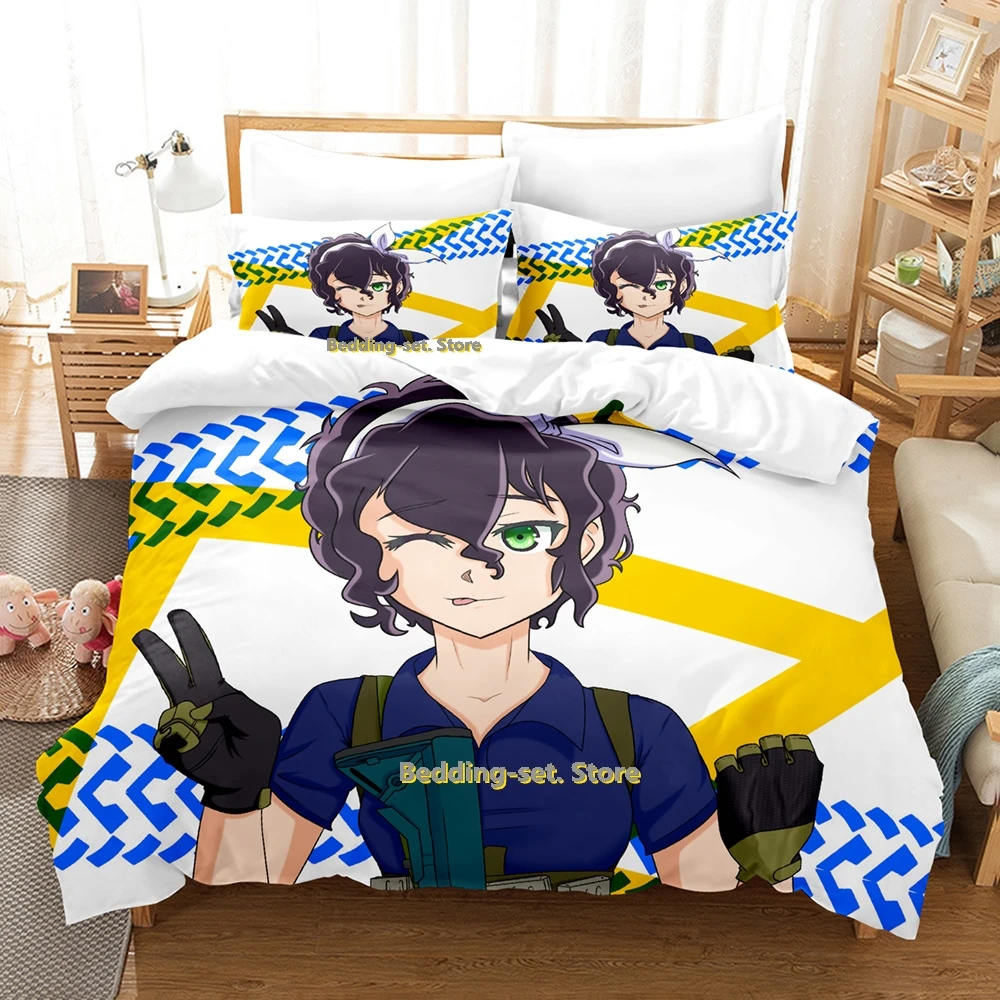 

2024 Bakuon!! Bedding Set Single Twin Full Queen King Size Bed Set Adult Kid Bedroom Duvetcover Sets Print Anime Bed Sheet Set