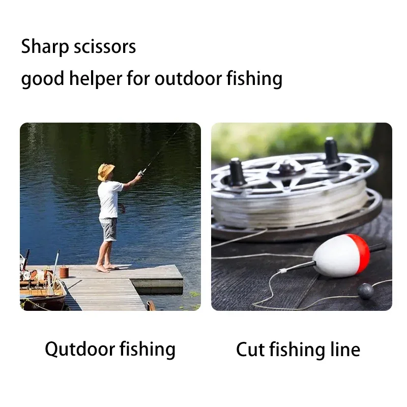 กรรไกรสแตนเลสสําหรับตกปลากรรไกรแบบพกพาตกปลา Plier ตัดสาย PE Braid Line Lure เครื่องตัดคีมปลาคาร์พตกปลาเครื่องมือ