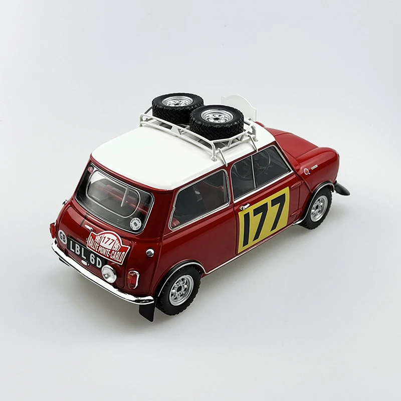 Diecast 1/18 Bilancia MINI BMC MORRIS Cooper 177 Modello di Auto Da Corsa In Lega Modello di Veicolo Display Statico Giocattoli per I Ragazzi