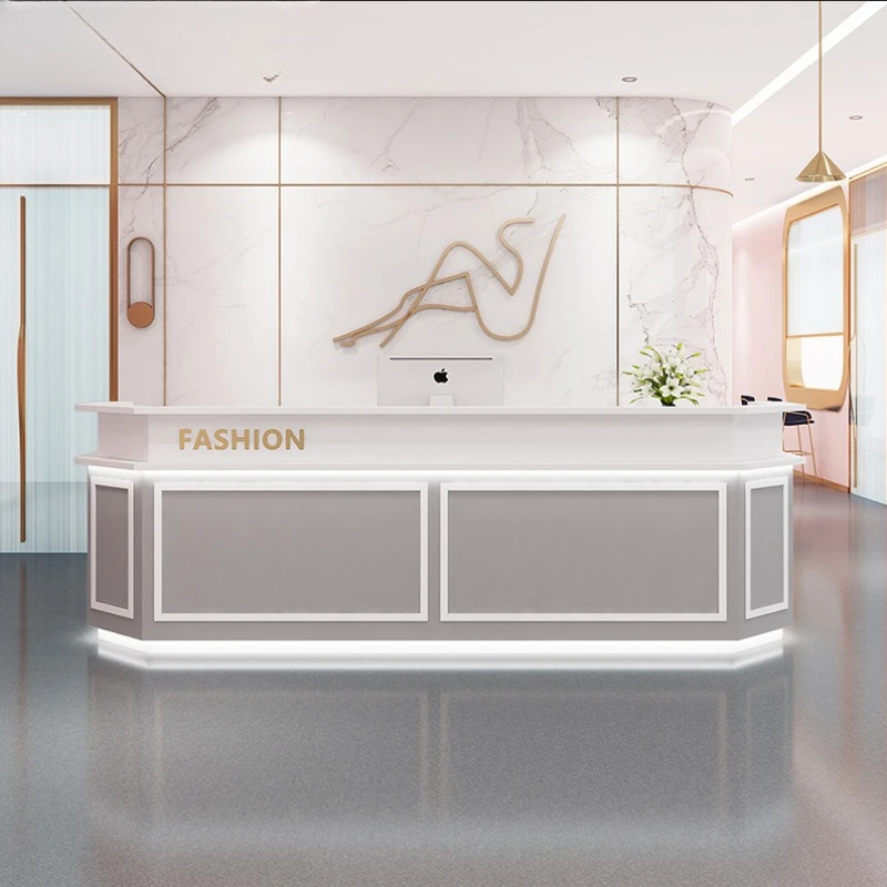 

Салон красоты, одежда, стойки регистрации, магазин, светлые роскошные стойки регистрации, современный лак, офисная мебель Военное дело ZY40JDT