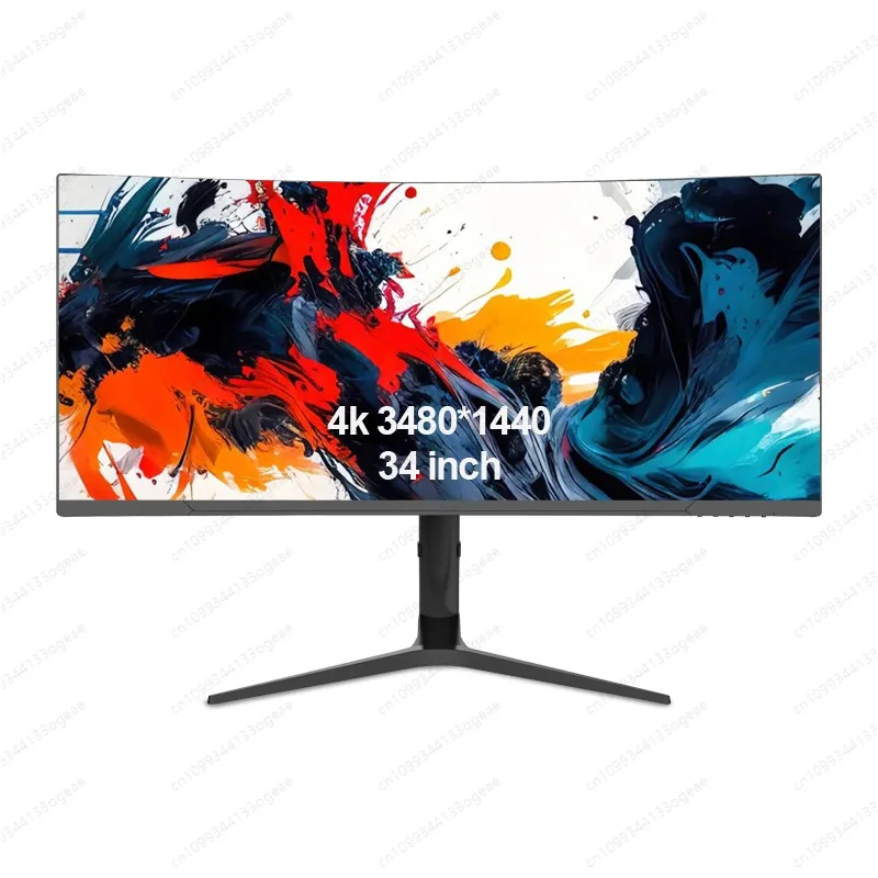 34 Inch Curved 3840*1440 E-sports Widescree Monitor 4K 1ms Quick Response Anti-Blue Light Desktop Gaming Monitor