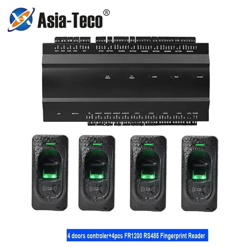 wmwmnu 1/2/4door control IP-based Tcp/Ip AccessControl Board RS485 Communication with 125Khz FR1200 Waterproof RS485