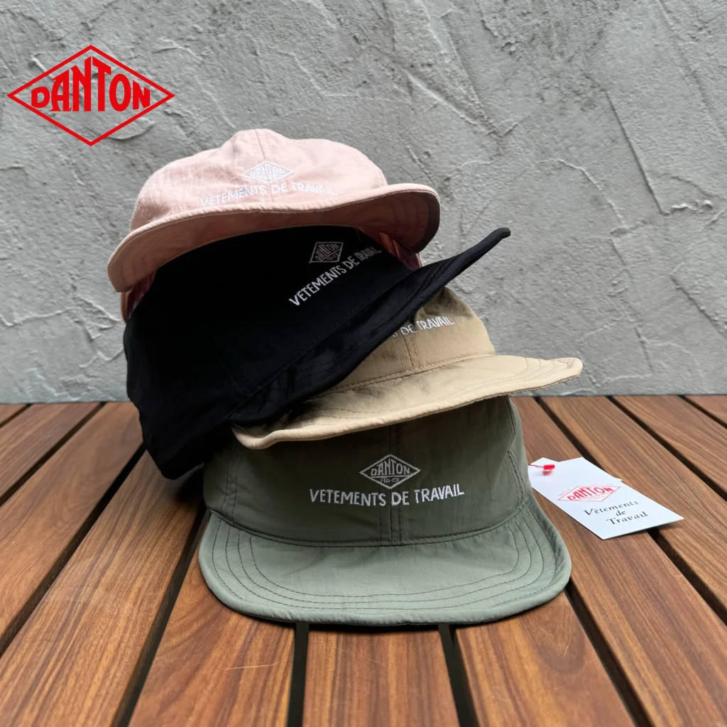 DANTON Unisex Cotton Dad Cap Vintage Washed Embroidered Logo Adjustable Baseball Hat Casual Streetwear Outdoor Travel Summer Hat